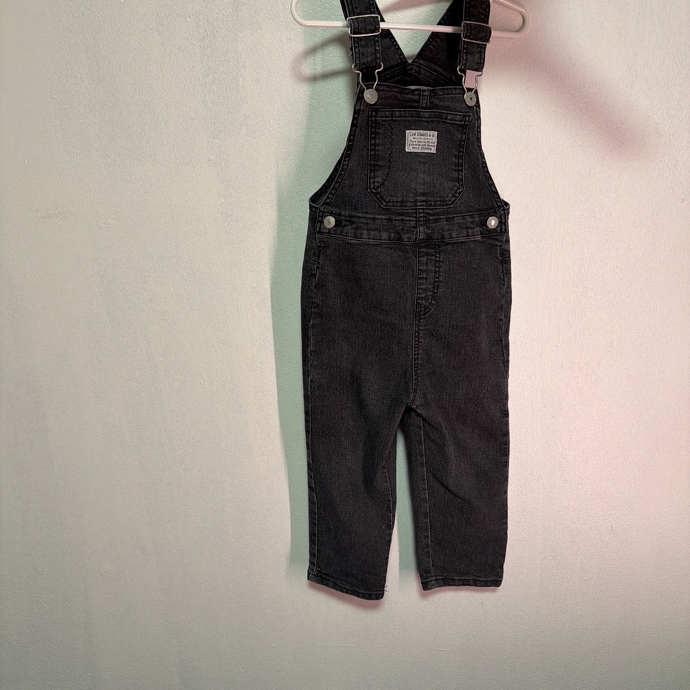 Levi's Charcoal Denim Overalls for Kids